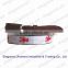 Lobster Cotton Belt, Ribbon Belt with Leather Tabs and Silver Buckle