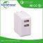 Shenzhen Factory Sale Best Price EU Plug 5V 3.4A Dual Port Portable USB Charger