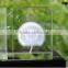 Desktop 3D k9 Crystal Glass Cube With Dandelion Figurines Inside For Souvenir Gifts