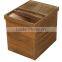 High Quality Wooden Rice Box With Burnning Color