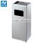 Ashtray top stainless steel indoor waste bin