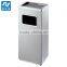 2017 fashion ground ashtray bin for hotel stainless steel coating plated