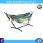 Color Options 2 person Camping Hammocks Combo OEM/OMD Available Steel stand and Canvas Hammock