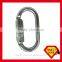 2442KTL Galvanized Twist Lock Galvanized Steel Oval Round O Ring Carabiner