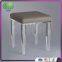 Plexiglass 4 Legs Stool Shop Mall Relax Stool Acrylic Dressing Room Cushion Square Stool