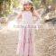 2017 Girl Lace Long Dress With Sweet Flower For Age Baby Kids Princess Wedding Prom Party Dress