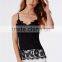 2015 hot sale summer ladies lace cami top black