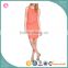 Energetic orange plain high quality slim fashion women dress