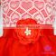 52SQG057 Yiwu Lovebaby wholesale sleeveless tank top flower belt white chiffon wedding Valentine's Day chiffon boutique dress