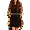Korean style latest design hot sale leopard top selling products summer chiffon thin cardigan