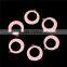 Zinc Based Alloy Open Double Circle Circular Lunar Eclipse Charms Circle Ring Gold Plated Light Pink Enamel