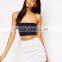Custom Sexy Ladies Stretch Cotton Bandeau Crop Top