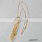 Bohemian yellow and white tassel necklace with gold circle pendant fashion necklace jewelry