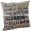 Wholesale cheap home sofa digital printing cushion cover fashion handmade linen cotton knitted cushion cover