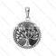Cheap China Factory Stainless Steel Tree of Life Round Pendants Charms Jewelry Gifts
