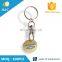 Promotional gifts metal trolley coin cheap custom zinc alloy token coin holder keychain with your own logo