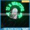 Customized led message mini usb fan with led desk light and clock