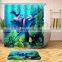 I@home Polyester Fabric Cartoon Bathroom Dolphin Shower Curtain Ocean Waterproof Custom