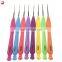 New Designed High Quality TPR Grip Knitting Needle Iron Crochet Hook