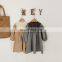 6532 Kids girls boutique spring fashion long sleeve cotton and linen dress