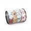 Customized Home storage indoor metal round bins sets printing PVC customized logo kitchen compost storage bin