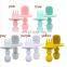 Food Grade Silicone Baby Self feeding Spoon fork Set Show Gift