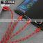 Golden SKY Colorful 3A Fast Charging Line Phone Charger USB Charging Nylon 1m Micro USB Type-C IOS Cable 3 in1 Data Line