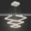 Modern decorative home square shape big led acrylic chandelier lights with Double face light