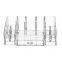 17 Slots Clear Cosmetic Storage Organizer Large Acrylic Vanity Makeup Brushes Holder Accessories Display Cases with Drawers