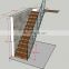 Modern Stair Floating Straight Staircase Interior Glass Railing Escalera Treppe