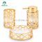 Shiny finish luxury silver gold soap dish  plastic chrome plated bathroom set bath accessory