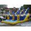 Cartoon digital printing inflatable bouncer castle with water slide