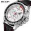 MEGIR 1010 Unusual quartz wrist watches for men fashion leather mens watches custom logo