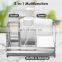 Sponge Drain Holder Stainless Steel Wall Mounted Dish Drying Rack Punch Freestanding Kitchen Dish Rack Sink Caddy Organizer
