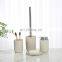 4 Bathroom Set Soap dispenser Tumbler toothbrush holder Soap Dish Toilet Brush plastic Wheat straw Bathroom accessories