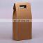 Custom Logo Printing Corrugated Cardboard Carrier Bag Paper Packaging Red Wine Box