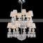 European Style Villa Living Room Pendant Lighting White Lampshade Luxury Modern Classics k9 Crystal Candles Chandelier
