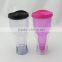 Double wall plastic insulated beer mugs