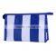 Big Stripe Green PVC Hand Bags Cheap Makeup Online Cosmetics Online Bag
