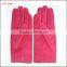 Winter classic warm gloves lining polyesther pink sheep suede glove