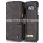 With Card Slot Photo Frame Case for Samsung Galaxy S7 Edge CaseMe PU Leather Wallet Flip Stand Cover With Zipper MT-5701