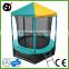 colorful outdoor discount trampoline with roof and safety net for funny games for kids for garden