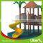 Outdoor Wooden Playground Bridge Swingsets and Playsets with Plastic Slide