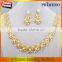 Indian Gold Jewellery Newest Wedding Bridal Fashion Imitation Diamond Pearl Necklace Set