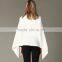 100% cashmere poncho soft handfeeel button closure on front