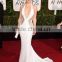 DHL free shipping Kate Hudson White Mermaid Beaded 2015 72nd Golden Globe Awards Evening Gowns Hot Red Carpet Dress TPD334