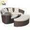 Outdoor furniture rattan round sun bed