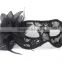 Masquerade lace mask with flower decoration