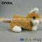 lovely mini brown soft cat type plush keychain