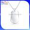 Custom Made Metal Rectangle Dog Tag/Engraved Blank Personalized Stainless Steel Rectangle Dog Tag Necklace